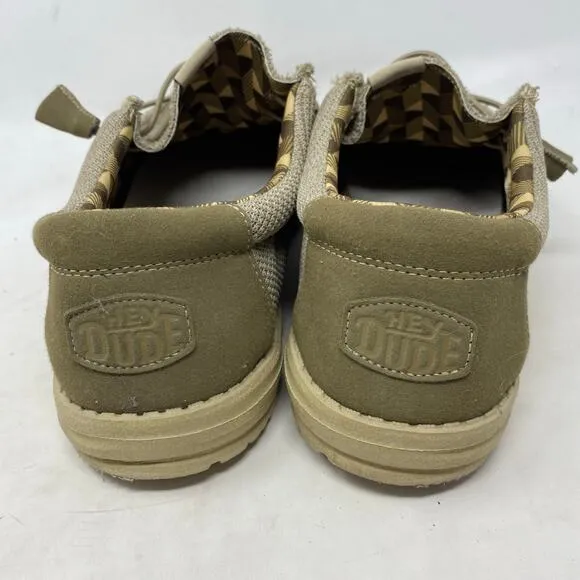 Hey Dude Wally Sox Beige Loafer Shoes Casual Comfort Mens Size 12 E