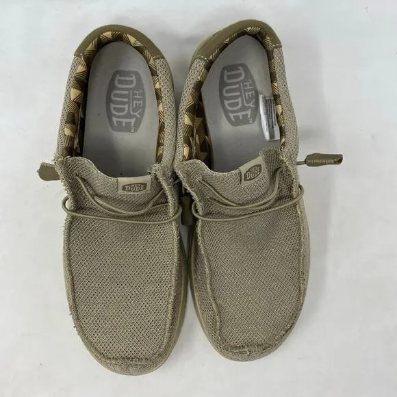 Hey Dude Wally Sox Beige Loafer Shoes Casual Comfort Mens Size 12 E