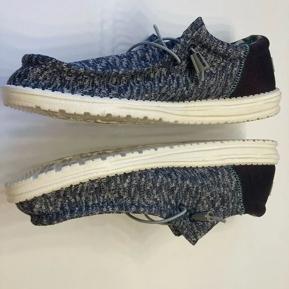 Hey Dude Wally Sox Funk Blue Nights Casual Shoe Mens Size 14 Lace Up Lightweight