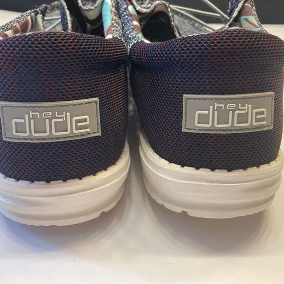 Hey Dude Wally Sox Funk Blue Nights Casual Shoe Mens Size 14 Lace Up Lightweight