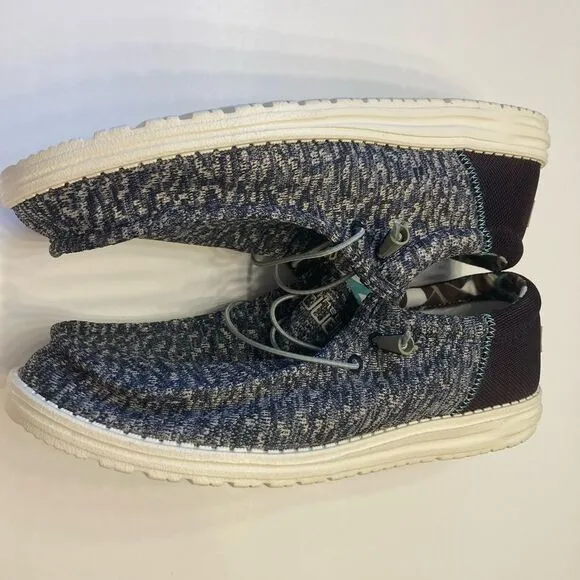 Hey Dude Wally Sox Funk Blue Nights Casual Shoe Mens Size 14 Lace Up Lightweight