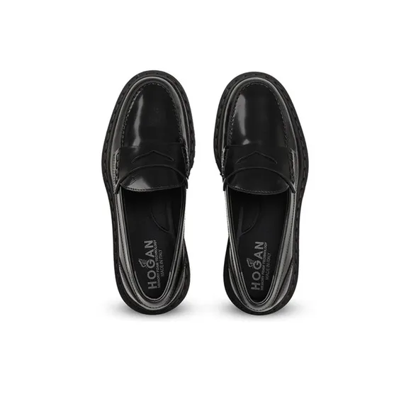 Hogan Loafers Black 38 Made in Italy Chunky heel