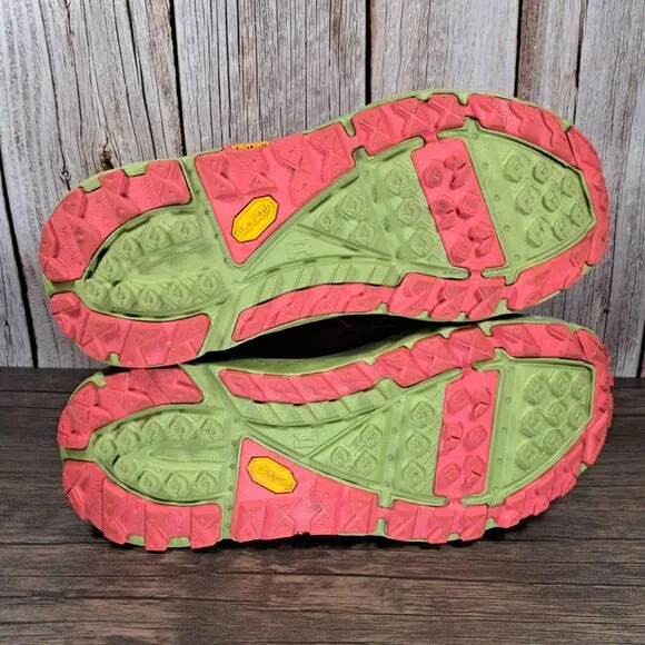Hoka One One Tor Ultra Hi WP Hiking Boots Fog Green Olive Women's Size 9 Vibram