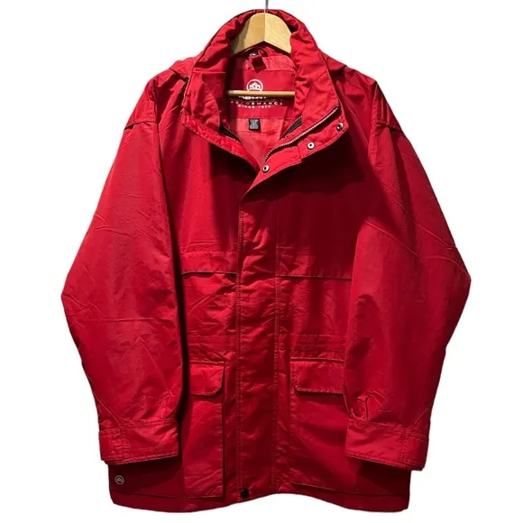 Hooded Jacket Stormtech Performance Medium Weight Wind Snow Water Resistant Red