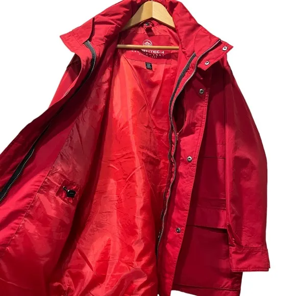 Hooded Jacket Stormtech Performance Medium Weight Wind Snow Water Resistant Red