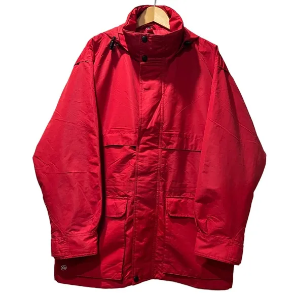 Hooded Jacket Stormtech Performance Medium Weight Wind Snow Water Resistant Red