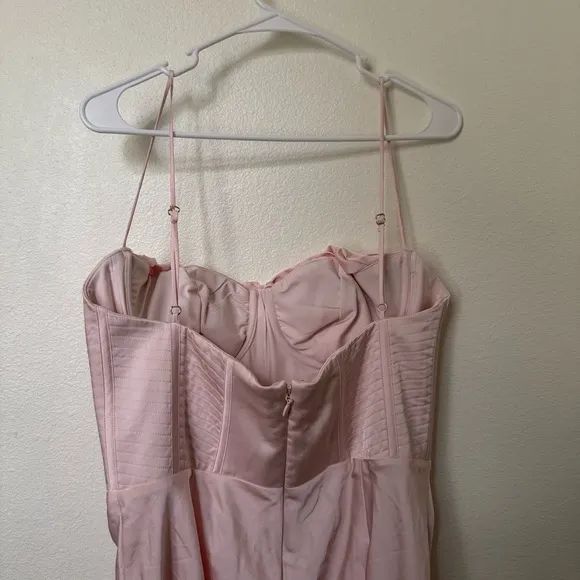 House of CB Charmaine Blush Pink Corset Maxi Dress