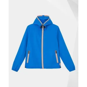 Hunter Boots Original Shell Jacket Rain Coat M L Blue Packable Festival Hiking
