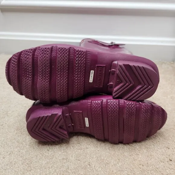 Hunter Tall Original Wellington Boots Purple Wellies Rain Snow Classic 4 (UK 3)