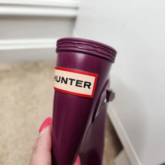 Hunter Tall Original Wellington Boots Purple Wellies Rain Snow Classic 4 (UK 3)