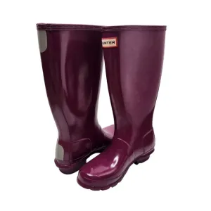 Hunter Tall Original Wellington Boots Purple Wellies Rain Snow Classic 4 (UK 3)