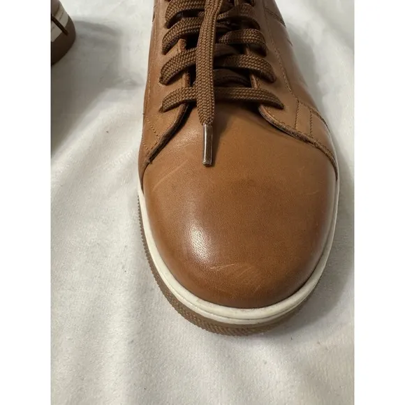 Hush Puppies Men's Maynard Brown Cognac Lace-Up Sneakers, Size 8 W