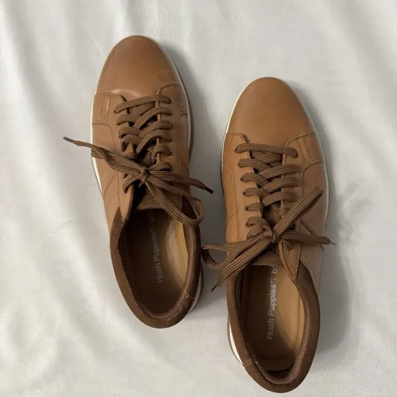 Hush Puppies Men's Maynard Brown Cognac Lace-Up Sneakers, Size 8 W