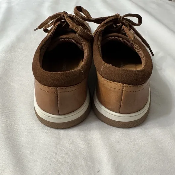 Hush Puppies Men's Maynard Brown Cognac Lace-Up Sneakers, Size 8 W