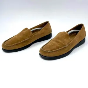 HUSH PUPPIES Women's Brown Suede Loafers Comfortable Casual Shoes