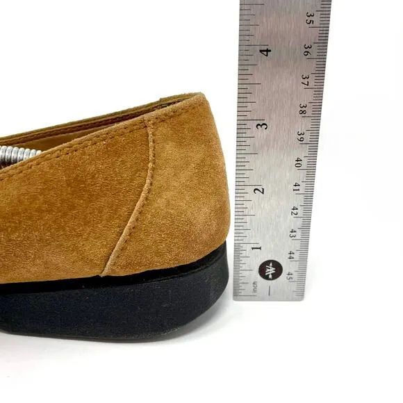 HUSH PUPPIES Women's Brown Suede Loafers Comfortable Casual Shoes
