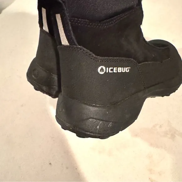 Icebug Metro2 BUGrip Suede Leather Studded Snow Boots Black Size 7.5