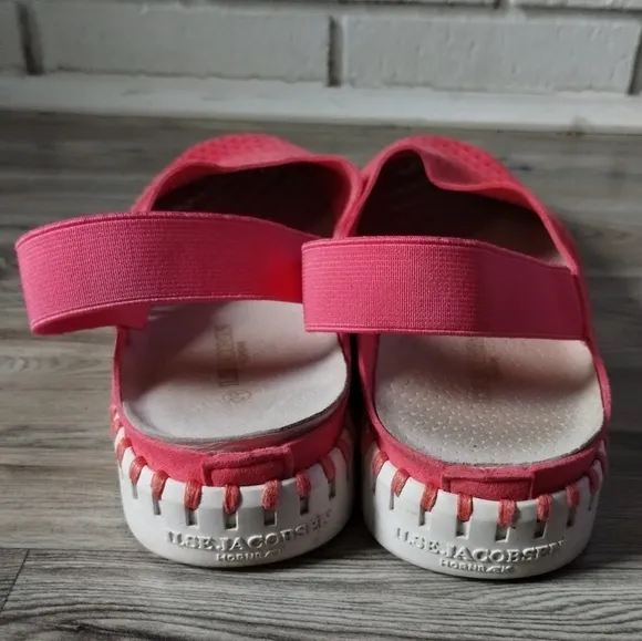 Ilse Jacobsen Tulip Coral Slingback Slip On Sneaker Mule Sandal size 39 US 8.5-9