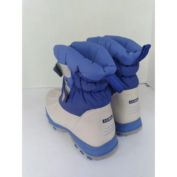 Insulated Winter Snow Boots Blue &amp; Gray Waterproof Cold Weather Outdoor Footwear