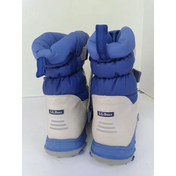 Insulated Winter Snow Boots Blue &amp; Gray Waterproof Cold Weather Outdoor Footwear