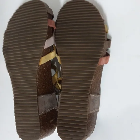 InterBios women leather sandals 38 colorful casual vacation Y2K office retro