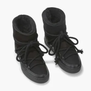 INUIKII | NEW IN BOX Shearling Leather Black Classic Sneaker Boots Size 39