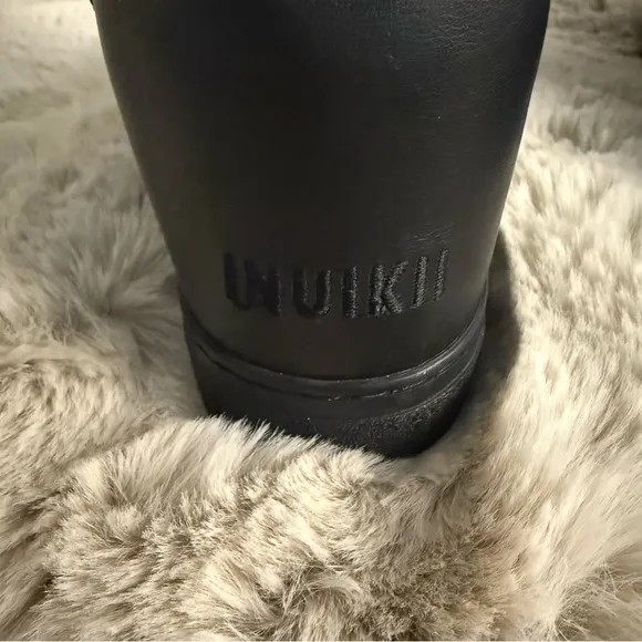 INUIKII | NEW IN BOX Shearling Leather Black Classic Sneaker Boots Size 39