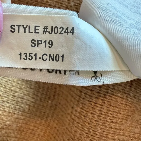 J. Crew 365 Sophie Tan Open Front Cotton/Merino Wool Blend  Sweater Blazer XXS
