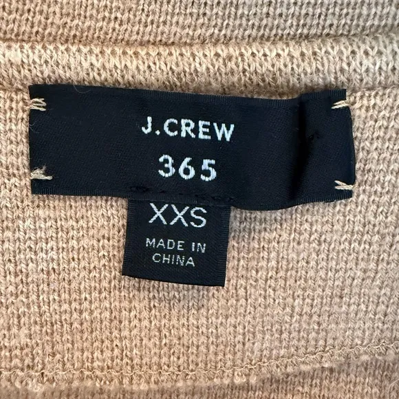 J. Crew 365 Sophie Tan Open Front Cotton/Merino Wool Blend  Sweater Blazer XXS