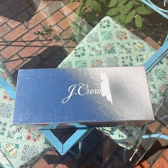 J Crew Anya Slingback Flats with Crystal Bow NIB