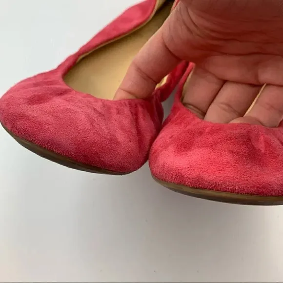 J Crew flats size 8 pink Italian suede ballet