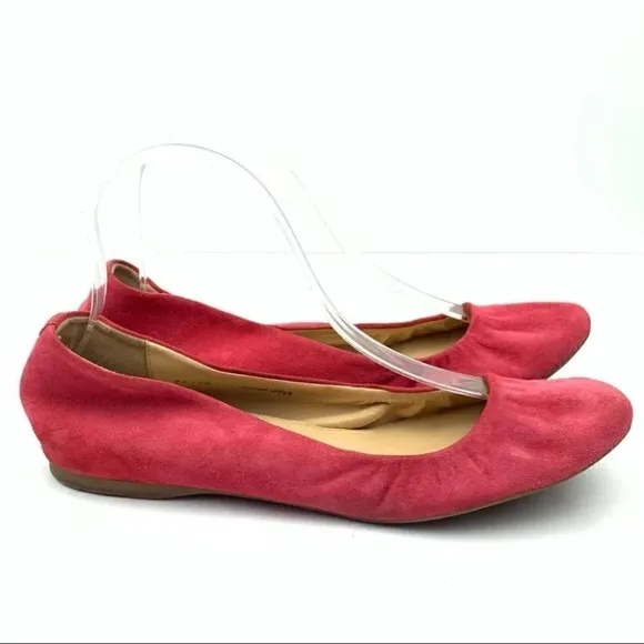 J Crew flats size 8 pink Italian suede ballet