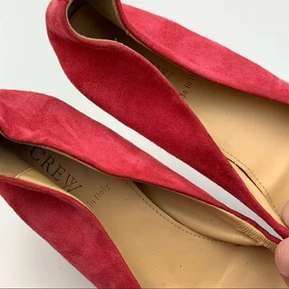 J Crew flats size 8 pink Italian suede ballet