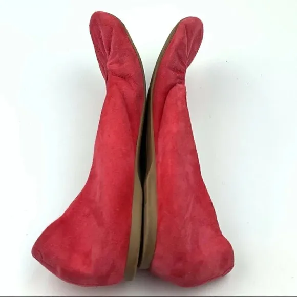 J Crew flats size 8 pink Italian suede ballet