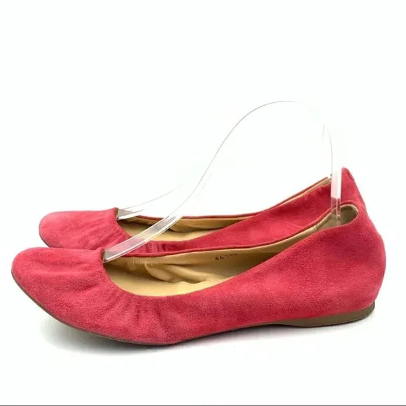 J Crew flats size 8 pink Italian suede ballet