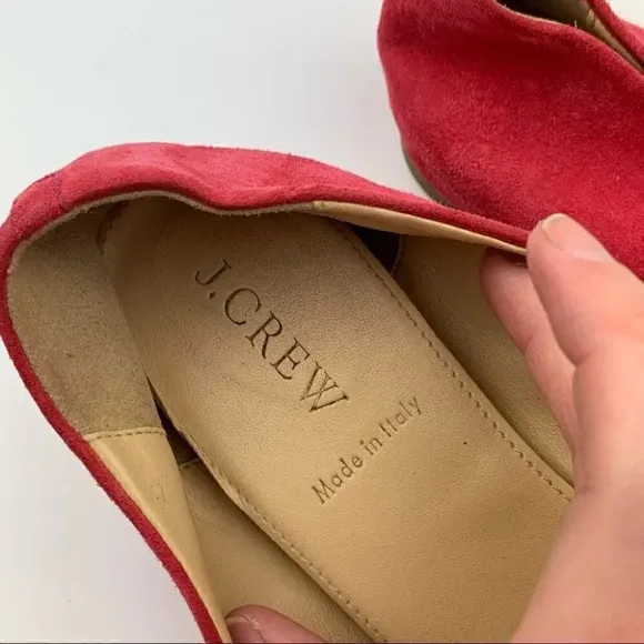 J Crew flats size 8 pink Italian suede ballet