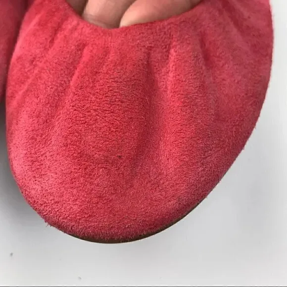 J Crew flats size 8 pink Italian suede ballet