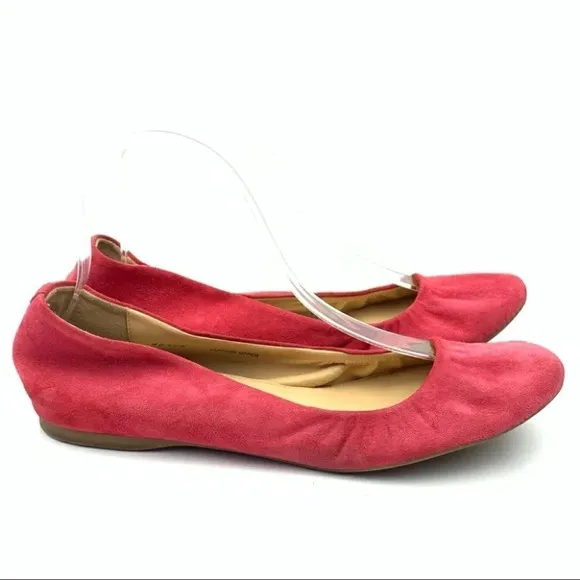 J Crew flats size 8 pink Italian suede ballet