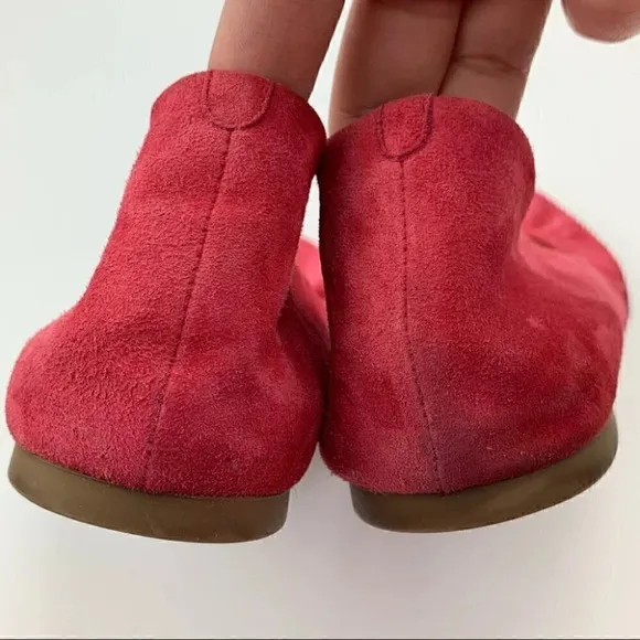 J Crew flats size 8 pink Italian suede ballet