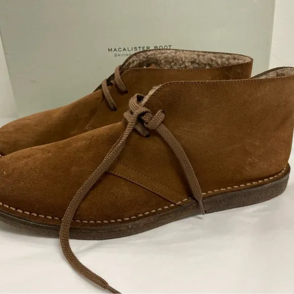 J CREW MacAlister shearling-lined suede boots 9 1/2 NIB made in Italy BC010