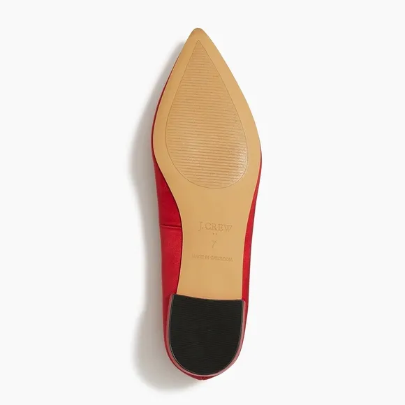 J. Crew | New In Box ✨ Classic Red Pointy- Toe Crystal Flats