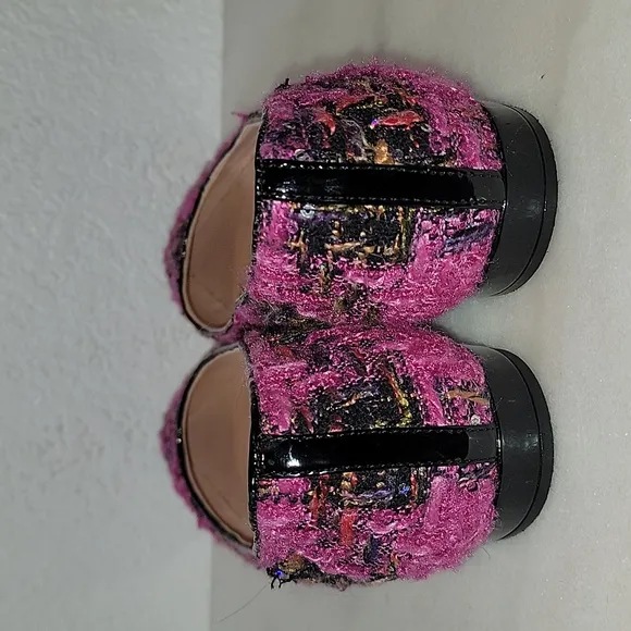 J. Crew Pointy Toe Flat In Tweed, Fresh Berry, 10.5
