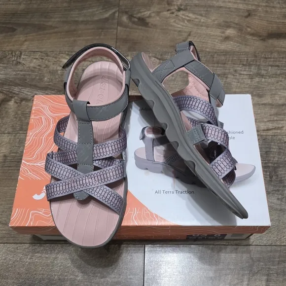 J sport adjustable strap cushioned sandals women's size 11
