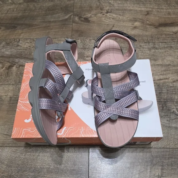 J sport adjustable strap cushioned sandals women's size 11