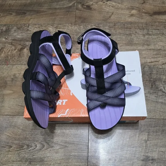 J SPORT adjustable strap cushioned sandals women's size 8