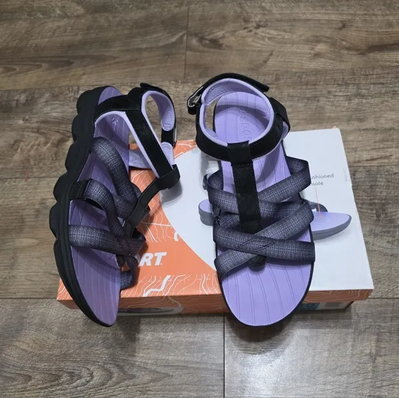 J SPORT adjustable strap cushioned sandals women's size 8