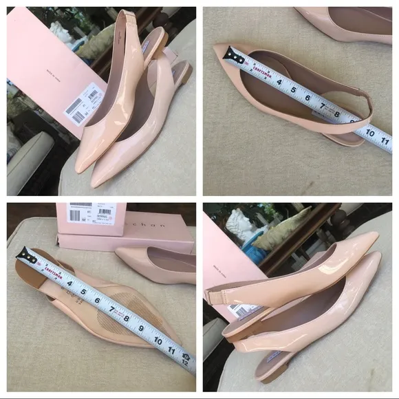 JAMES CHAN Nakasey sling back patent flats LIGHT PINK