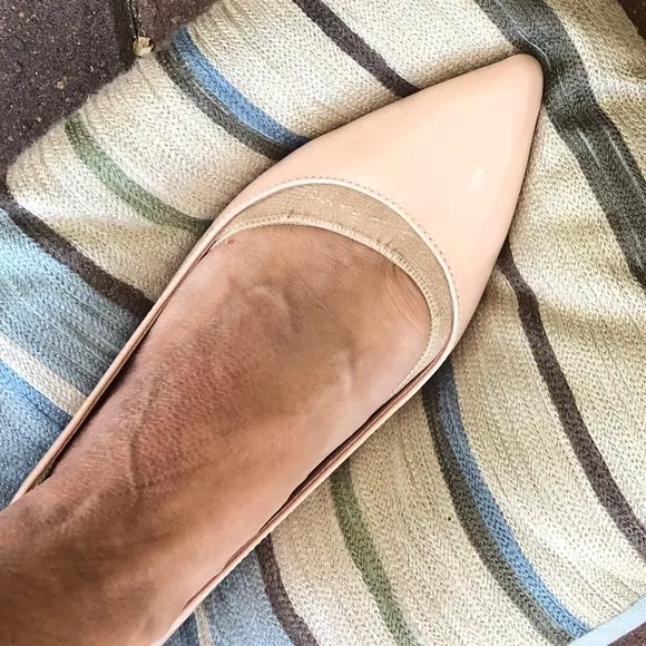 JAMES CHAN Nakasey sling back patent flats LIGHT PINK