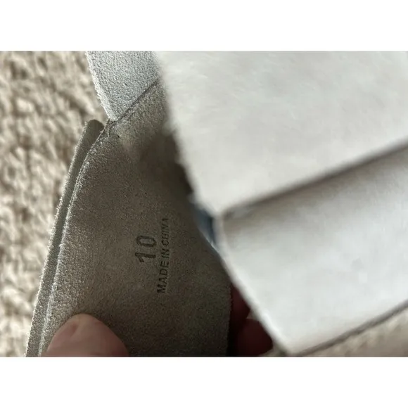 James Perse double touch-strap sandals Gray Suede W 10. Adjustable Soft Support