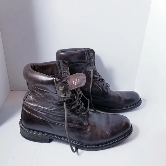 J&amp;M 1850 MEN'S ITALY SHEARLING BOOTS SIZE 9.5